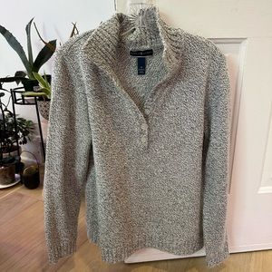 Karen Scott Collared Grey Sweater